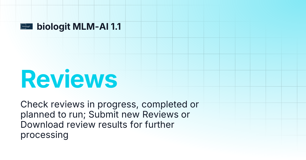 Reviews | biologit MLM-AI 1.1