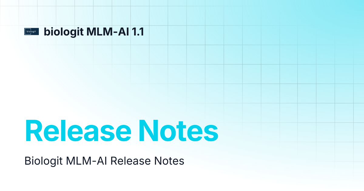 Release Notes | biologit MLM-AI 1.1